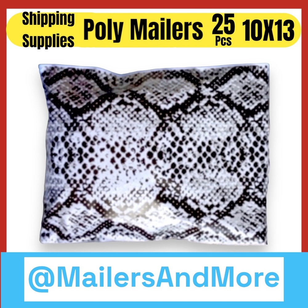 25 10X13 Poly Mailers Snake Skin Print PRICE IS FIRM - Picture 5 of 11